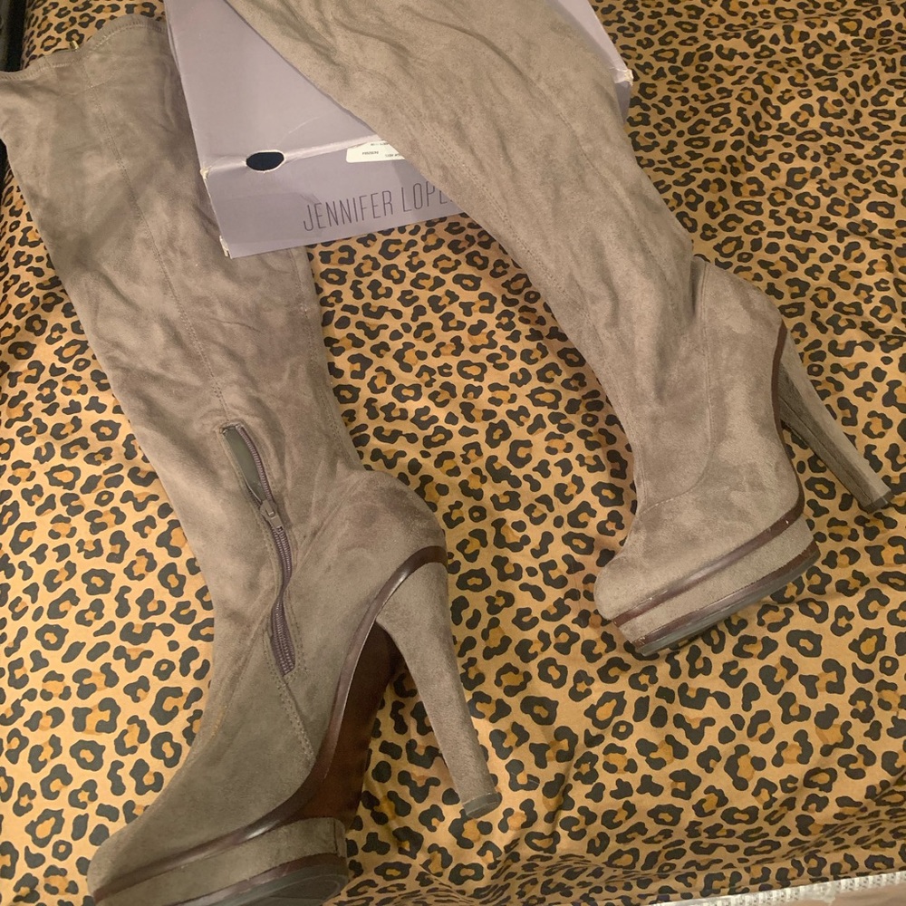J. Lopez over the knee high heel